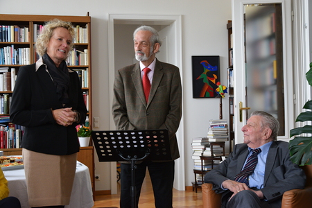 Wien, 19.10.2020, v.l.: Gudula Walterskirchen, Heinz Nußbaumer, Hugo Portisch