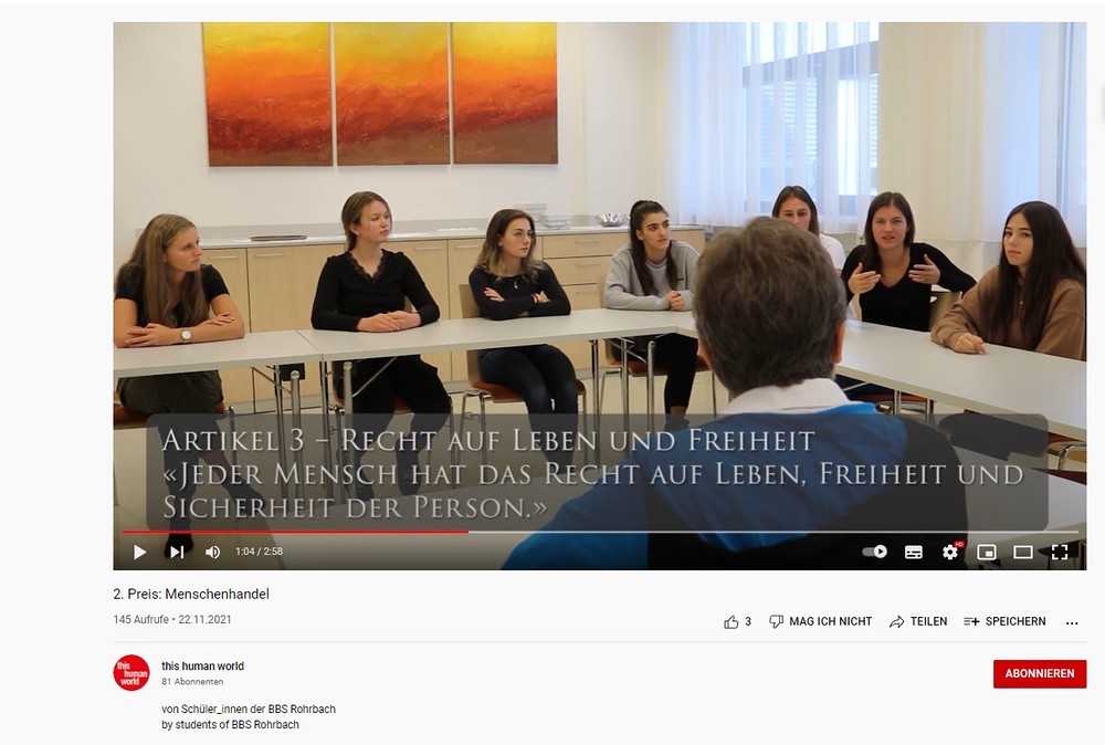 Maria Schlackl im ausgezeichnetes Schülerinnen-Video aus Rohrbach / HLW Mediendesign Rohrbach