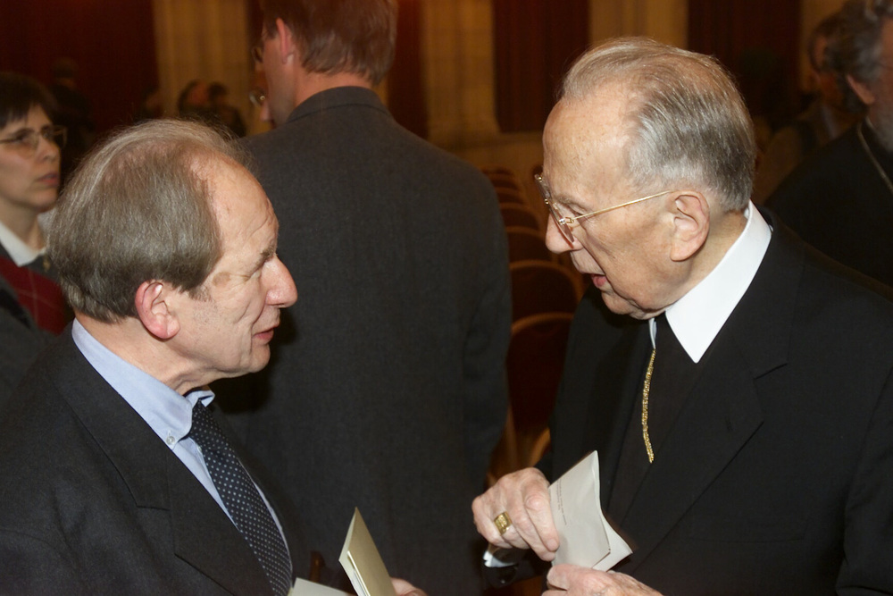 V. li.: Erich Schenk, Kardinal Franz K?nig. Auftakt zum Gro?stadtsymposion.Wien, Rathaus, 17.10.2001? Franz Josef Rupprecht; A-7123 M?nchhof; Bank: Raika M?nchhof (BLZ 33054), Kto.-Nr.: 17.608 / Franz Josef Rupprecht V. li.: Erich Schenk, Kardinal Franz K?nig. Auftakt zum Gro?stadtsymposion.Wien, Rathaus, 17.10.2001? Franz Josef Rupprecht; A-7123 M?nchhof; Bank: Raika M?nchhof (BLZ 33054), Kto.-Nr.: 17.608